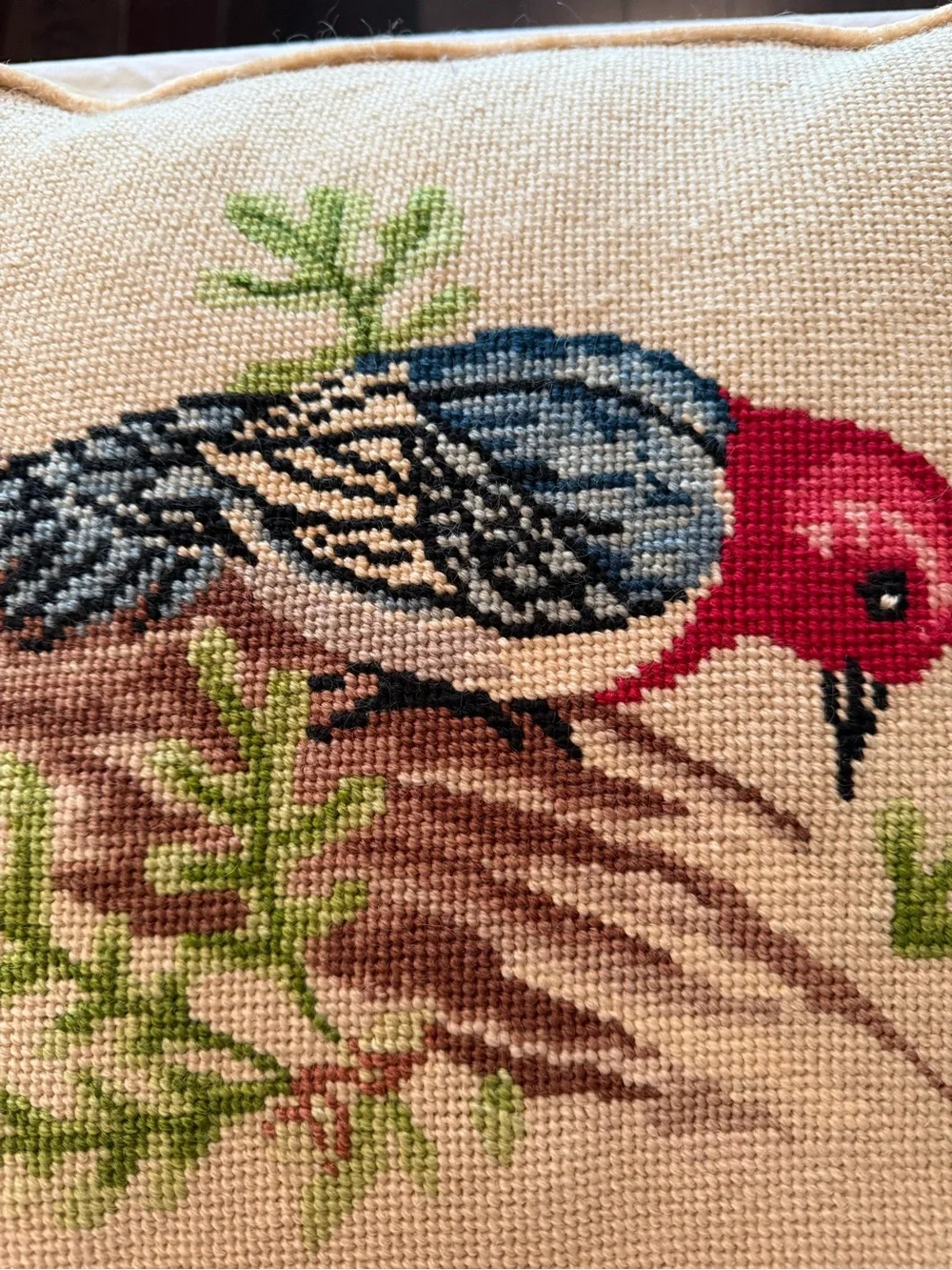N/A handcrafted needlepoint